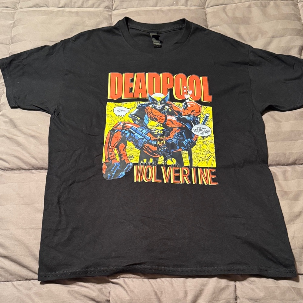 Black Deadpool Wolverine Graphic T-Shirt